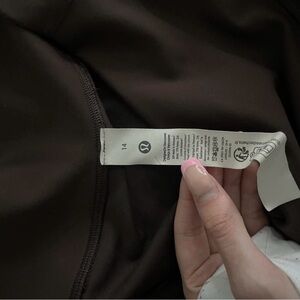 LULULEMON chocolate brown leggings Size 14 NWOT